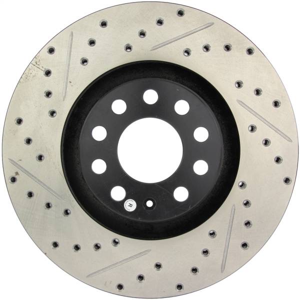 StopTech - StopTech Sport Drilled/Slotted Brake Rotor; Front Right