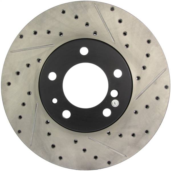 StopTech - StopTech Sport Drilled/Slotted Brake Rotor; Front Left