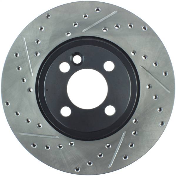 StopTech - StopTech Sport Drilled/Slotted Brake Rotor; Front Right