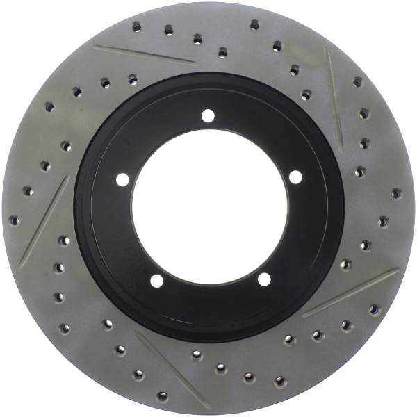 StopTech - StopTech Sport Drilled/Slotted Brake Rotor; Front Left