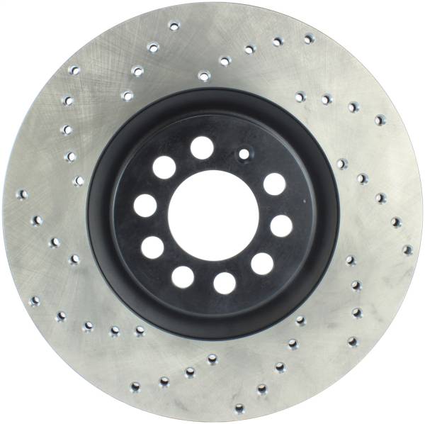 StopTech - StopTech Sport Cross Drilled Brake Rotor; Front Right