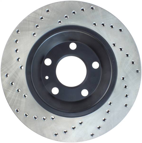 StopTech - StopTech Sport Cross Drilled Brake Rotor; Rear Left