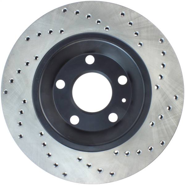 StopTech - StopTech Sport Cross Drilled Brake Rotor; Rear Right