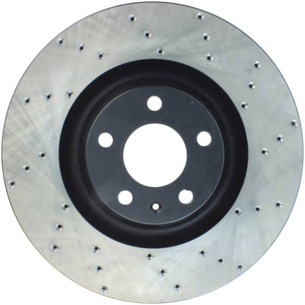 StopTech - StopTech Sport Cross Drilled Brake Rotor; Front Left