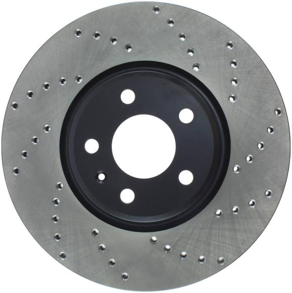 StopTech - StopTech Sport Cross Drilled Brake Rotor; Front Left