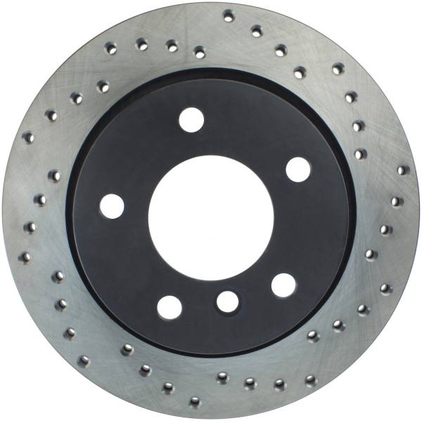 StopTech - StopTech Sport Cross Drilled Brake Rotor; Rear Left