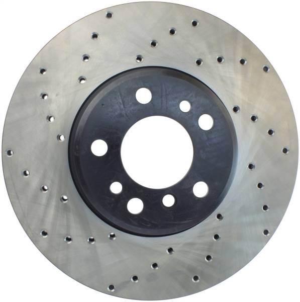 StopTech - StopTech Sport Cross Drilled Brake Rotor; Front Right