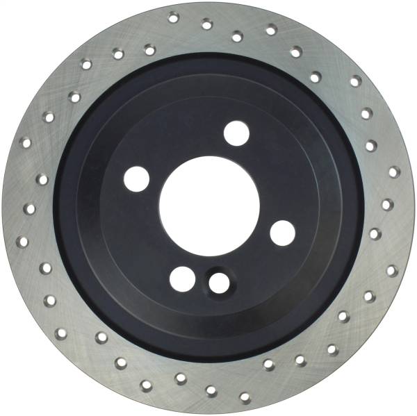 StopTech - StopTech Sport Cross Drilled Brake Rotor; Rear Left