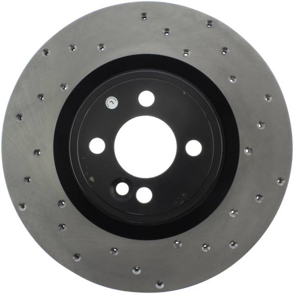 StopTech - StopTech Sport Cross Drilled Brake Rotor; Front Left