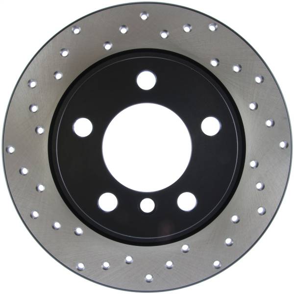 StopTech - StopTech Sport Cross Drilled Brake Rotor; Rear Right