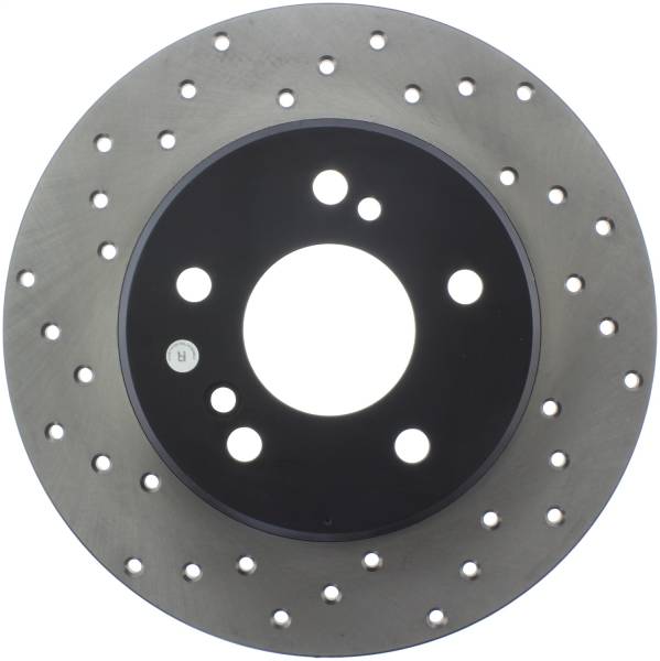 StopTech - StopTech Sport Cross Drilled Brake Rotor; Rear Right