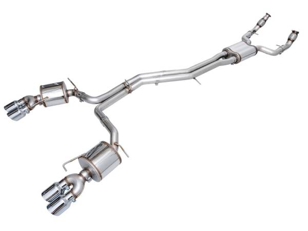 AWE Tuning - AWE Tuning AWE Tuning 19-23 Audi C8 S6/S7 2.9T V6 AWD Touring Edition Exhaust - Chrome Silver Tips - 3015-42103