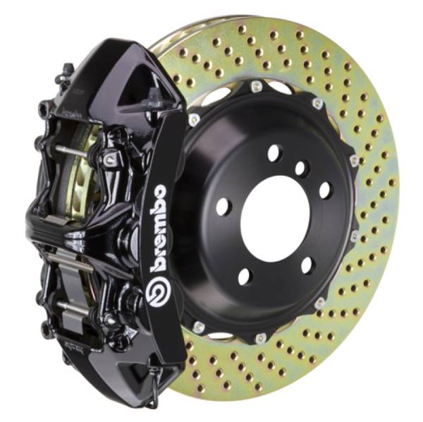 Brembo - Brembo 03-07 H2 Rear GT BBK 4 Piston Cast 2pc 380x32 2pc Rotor Drilled-Black - 2B1.9001A1