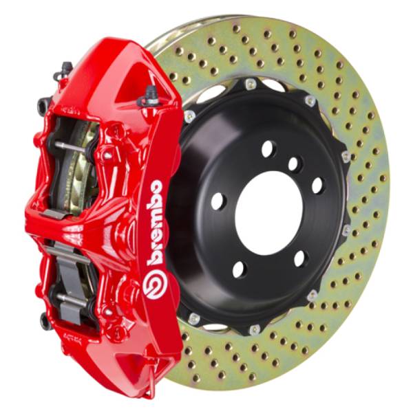 Brembo - Brembo 03-07 H2 Rear GT BBK 4 Piston Cast 2pc 380x32 2pc Rotor Drilled-Red - 2B1.9001A2