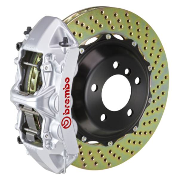 Brembo - Brembo 03-07 H2 Rear GT BBK 4 Piston Cast 2pc 380x32 2pc Rotor Drilled-Silver - 2B1.9001A3