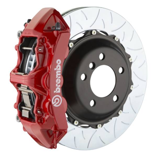 Brembo - Brembo 03-07 H2 Rear GT BBK 4 Piston Cast 2pc 380x32 2pc Rotor Slotted Type-3-Red - 2B3.9001A2