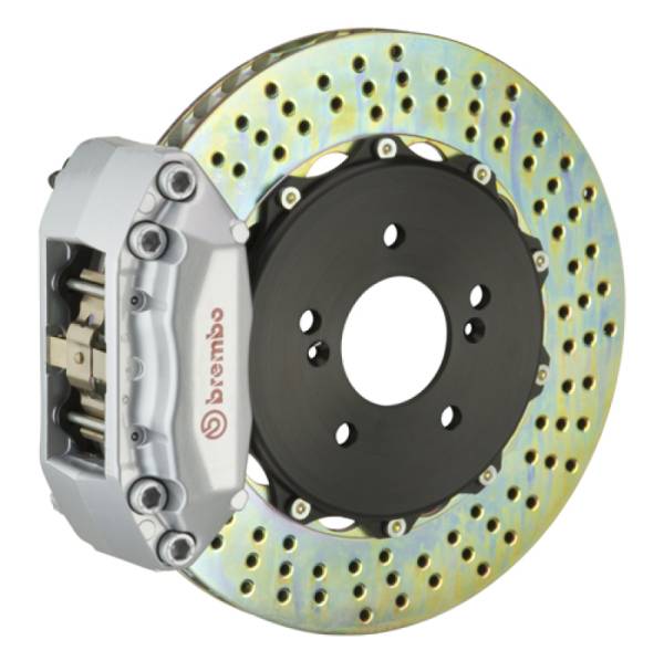 Brembo - Brembo 00-02 S4 Rear GT BBK 4 Piston Cast 2pc 328x28 2pc Rotor Drilled-Silver - 2C1.6001A3