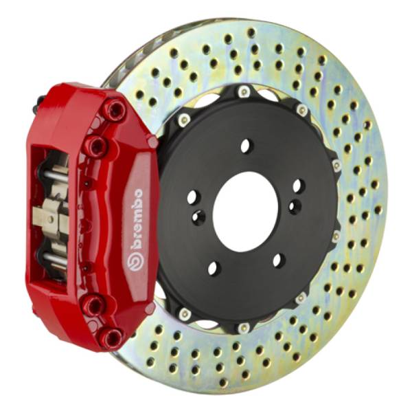 Brembo - Brembo 00-02 CL500 Rear GT BBK 4 Piston Cast 2pc 328x28 2pc Rotor Drilled-Red - 2C1.6004A2