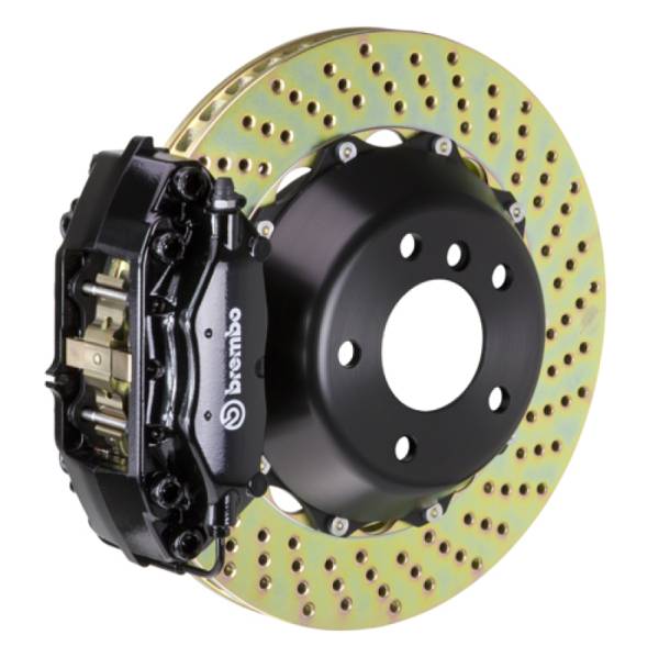 Brembo - Brembo 00-03 M5/97-03 5-Series Rear GT BBK 4 Piston Cast 2pc 345x28 2pc Rotor Drilled-Black - 2C1.8002A1