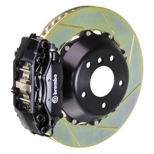 Brembo - Brembo 01-06 M3 Rear GT BBK 4 Piston Cast 2pc 345x28 2pc Rotor Slotted Type-1-Black - 2C2.8001A1