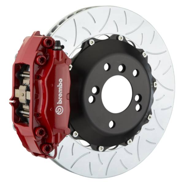 Brembo - Brembo 00-03 M5/97-03 5-Series Rear GT BBK 4 Piston Cast 2pc 345x28 2pc Rotor Slotted Type3-Red - 2C3.8002A2