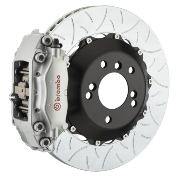 Brembo - Brembo 02-05 7-Series (Thro. 3/5 Prod) Rr GT BBK 4Pist Cast 2pc 345x28 2pc Rotor Slot Type3-Silver - 2C3.8005A3