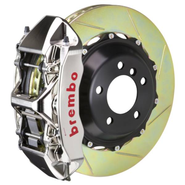 Brembo - Brembo 05-09 F430 Challenge Rear GTR BBK 6 Piston Billet 380x32 2pc Rotor Slotted Type1 - Nickel - 2M2.9003AR