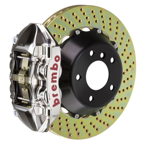 Brembo - Brembo 00-03 Z8 (E52) Rear GTR BBK 4 Piston Billet345x28 2pc Rotor Drilled- Nickel Plated - 2P1.8005AR