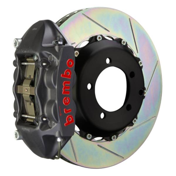 Brembo - Brembo 07-15 TT 3.2L Rr GTS BBK 4Pist Cast 328x28 2pc Rotor Slotted Type1-Black HA - 2P2.6007AS