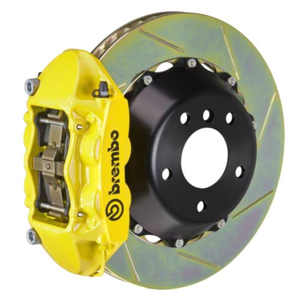 Brembo - Brembo 01-06 M3 Rear GT BBK 4 Piston Cast 345x28 2pc Rotor Slotted Type-1- Yellow - 2P2.8002A5