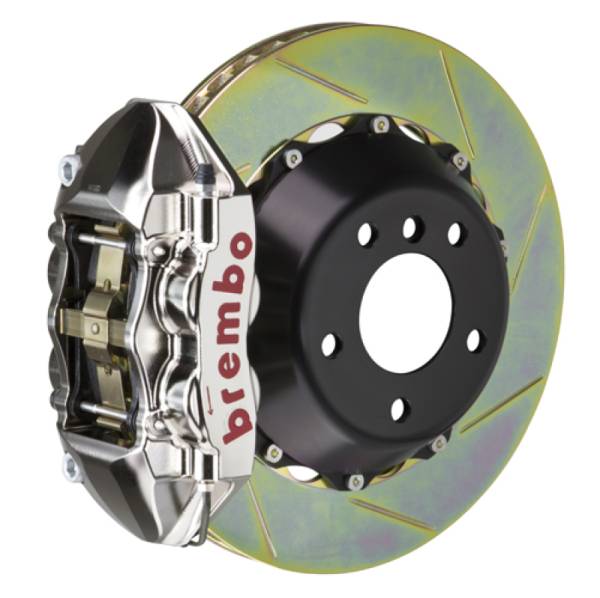 Brembo - Brembo 01-06 M3 Rear GTR BBK 4 Piston Billet345x28 2pc Rotor Slotted Type-1- Nickel Plated - 2P2.8002AR