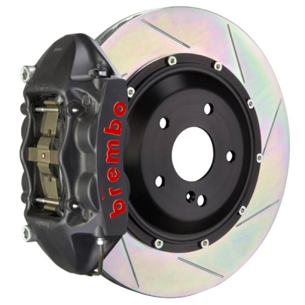 Brembo - Brembo 01-06 M3 Rear GTS BBK 4 Piston Cast 345x28 2pc Rotor Slotted Type-1-Black HA - 2P2.8002AS