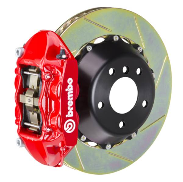 Brembo - Brembo 03-07 Cayenne/S/Turbo Rr GT BBK 4Pis Cast 380x28 2pc Rotor Slotted Type1-Red - 2P2.9001A2