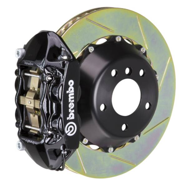 Brembo - Brembo 06-10 M5/06-10 M6 Rear GT BBK 4 Piston Cast 380x28 2pc Rotor Slotted Type1-Black - 2P2.9003A1