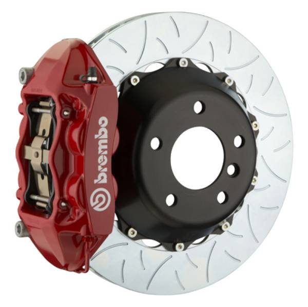 Brembo - Brembo 03-09 Range Rover Rear GT BBK 4 Piston Cast 380x28 2pc Rotor Slotted Type-3-Red - 2P3.9002A2