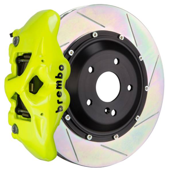 Brembo - Brembo 05-11 G55/12-18 G63/G65 AMG Rr GT BBK 4Pist Cast 380x28 2pc Rotor Slotted Type1-Fluo. Yellow - 2S2.9009A7