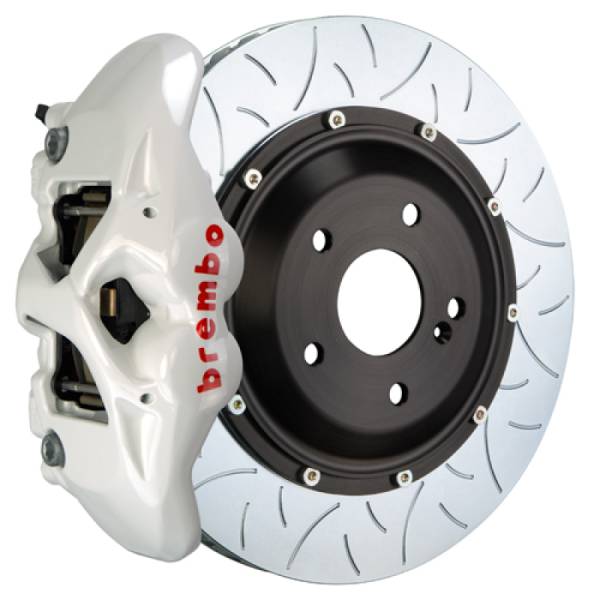 Brembo - Brembo 07-13 X5 Rear GT BBK 4 Piston Cast 380x28 2pc Rotor Slotted Type3-White - 2S3.9001A6