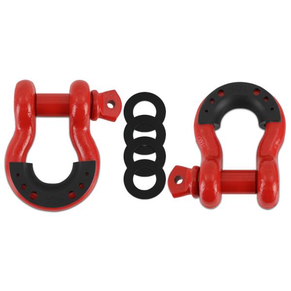 Mishimoto - Mishimoto Borne D-Ring Shackle Set Red - BNDR-RD