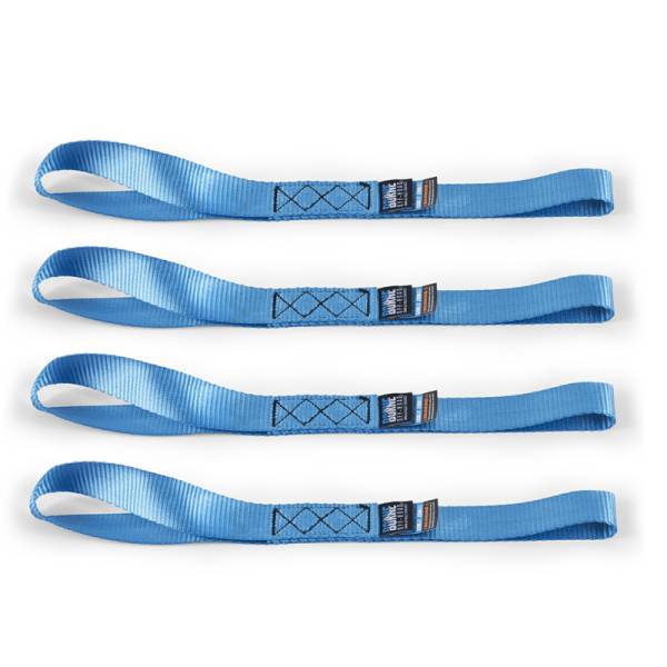 Mishimoto - Mishimoto Heavy-Duty Ratchet Tie-Down Kit (4-Pack) - Blue - BNRTC-TDHD-4BL