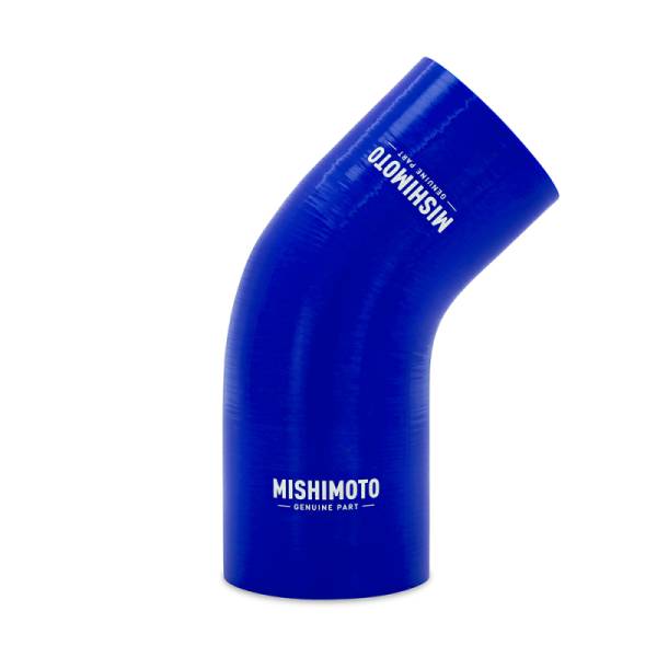 Mishimoto - Mishimoto Silicone Reducer Coupler 45 Degree 2in to 2.25in - Blue - MMCP-R45-20225BL