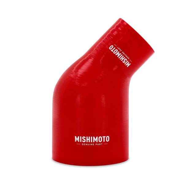 Mishimoto - Mishimoto Silicone Reducer Coupler 45 Degree 2.5in to 4in - Red - MMCP-R45-2540RD