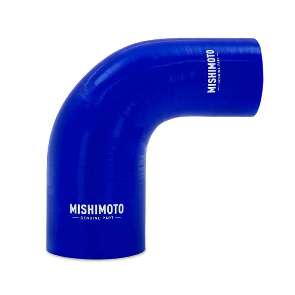 Mishimoto - Mishimoto Silicone Reducer Coupler 90 Degree 2.25in to 3in - Blue - MMCP-R90-22530BL