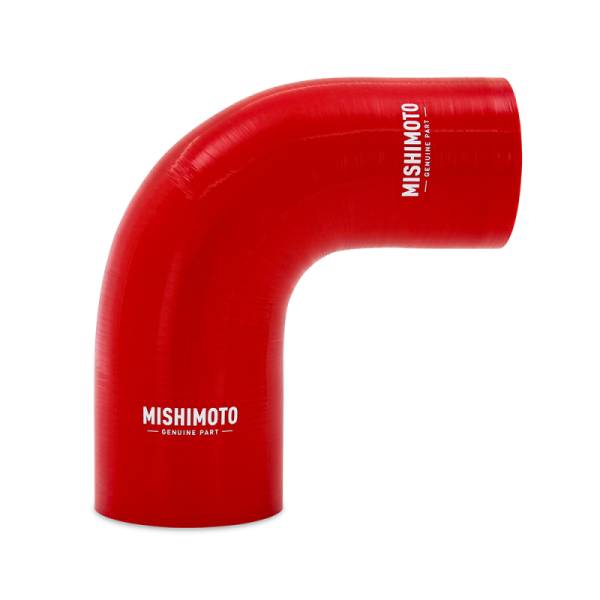 Mishimoto - Mishimoto Silicone Reducer Coupler 90 Degree 2.75in to 3in - Red - MMCP-R90-27530RD