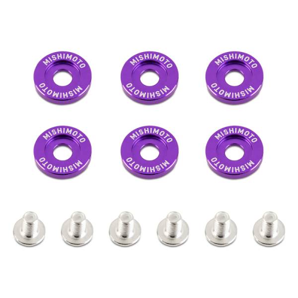 Mishimoto - Mishimoto Large Fender Washer Kit (6pcs) - Purple - MMFW-LG-6PR