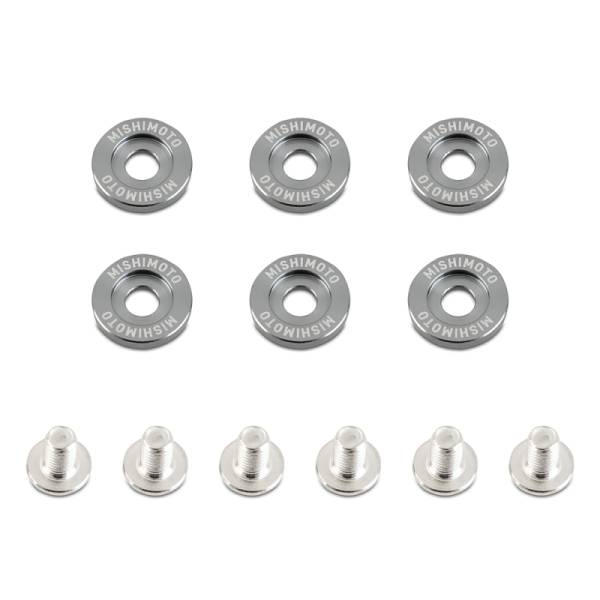 Mishimoto - Mishimoto Small Fender Washer Kit (6pcs) - Gunmetal - MMFW-SM-6GM