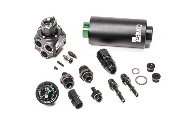 Radium Engineering - Radium Engineering 01-06 BMW E46 M3 Fuel Pressure Regulator & Fuel Filter Kit w/ Microglass Filter - 20-0932-05