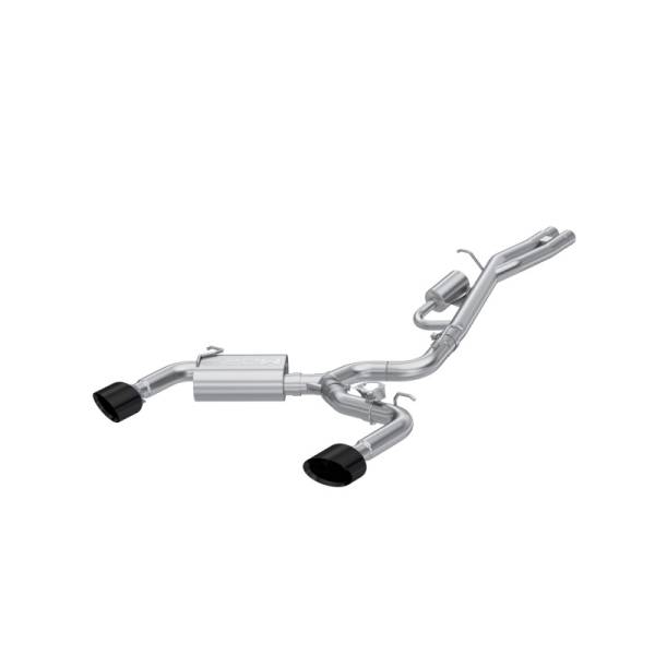 MBRP - MBRP 17-20 Audi RS3 2.5T T304 SS 3in Cat-Back Dual Split Rear w/ Oval Black Chrome Tips - S46103BC