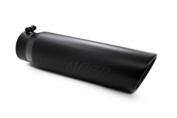 MBRP - MBRP Universal 5in OD Angled Rolled End 4in Inlet 18in Lgth Black Finish Exhaust Tip - T5124BLK