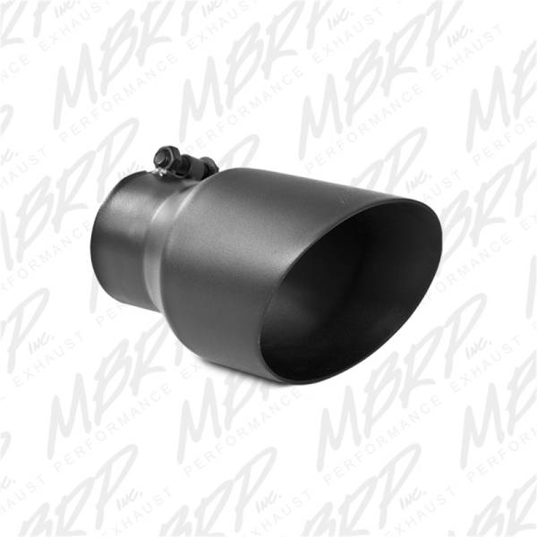 MBRP - MBRP Universal Tip 4.5in OD 3in Inlet 8in Length Dual Walled Angled Exhaust Tip - Black - T5151BLK