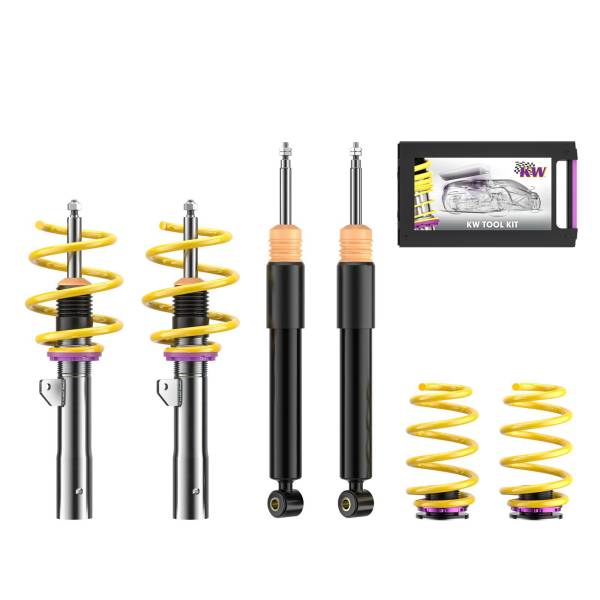 KW - KW Height adjustable stainless steel coilovers with adjustable rebound damping - 180200AT